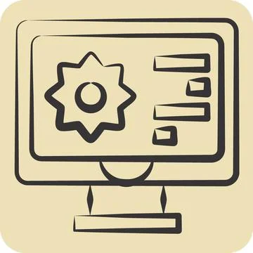 Icon Biometic Materials. related to Future Technology symbol. hand drawn st.. Stock Illustration