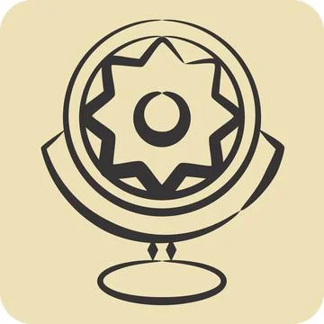 Icon Bionic Eye. related to Future Technology symbol. hand drawn style. sim.. Stock Illustration