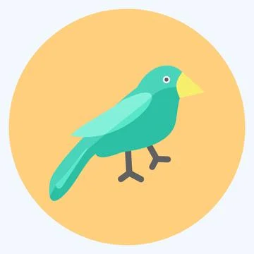 Icon Bird. suitable for Spring symbol. flat style. simple design editable. de Stock Illustration