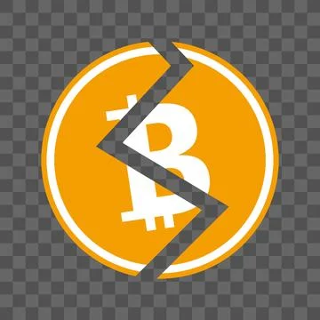Icon of bitcoin, a virtual currency, in a rotating arrow. Vector. Stock Illustration