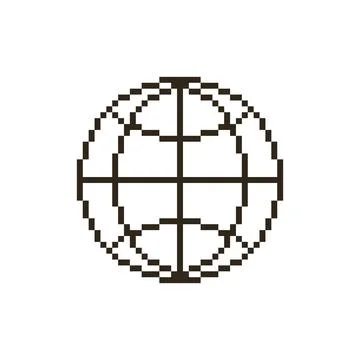 Icon of black abstract round globe symbol	 Stock Illustration