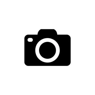 Icon of black camera. Vector illustration eps 10 Stock Illustration
