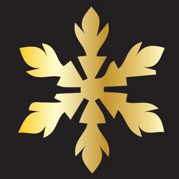 Icon black snowflake Stock Illustration