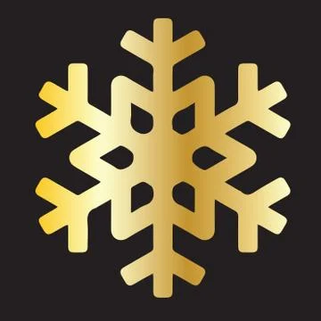 Icon black snowflake Stock Illustration