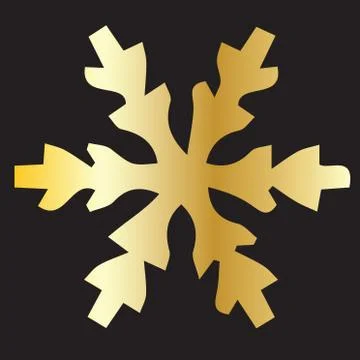 Icon black snowflake Stock Illustration