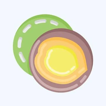 Icon Black Walnut. suitable for Nuts symbol. flat style. simple design editab Stock Illustration