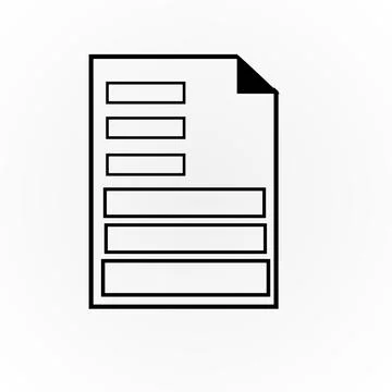 Icon blank document Illustrazione stock