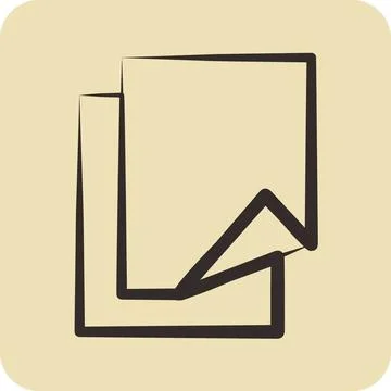 Icon Blank Paper. suitable for Paint Art Tools symbol. hand drawn style. si.. Stock Illustration