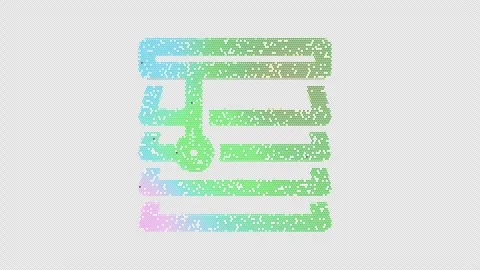 Icon blinds is made up of LED square shapes that shimmer and flicker. There are Stock Footage 296474973
