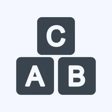 Icon Blocks 1. suitable for Toy symbol. glyph style. simple design editable.  Stock Illustration