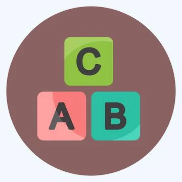 Icon Blocks 1. suitable for Toy symbol. flat style. simple design editable. d イラスト素材