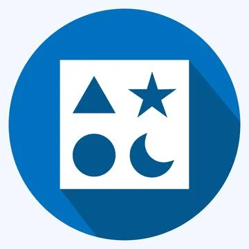 Icon Blocks 2. suitable for Toy symbol. long shadow style. simple design edit イラスト素材