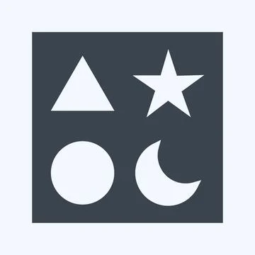 Icon Blocks 2. suitable for Toy symbol. glyph style. simple design editable.  イラスト素材