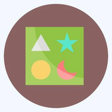 Icon Blocks 2. suitable for Toy symbol. flat style. simple design editable. d Stock Illustration