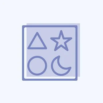 Icon Blocks 2. suitable for Toy symbol. two tone style. simple design editabl Stock Illustration