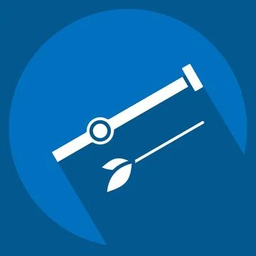 Icon Blowgun. related to American Indigenous symbol. long shadow style. sim.. イラスト素材