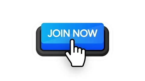 Icon with blue join now 3D button on white background for web marketing design Stock-Footage 153489481