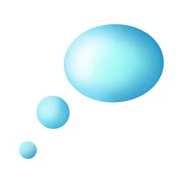 Icon of blue thought bubble Stock Illustration