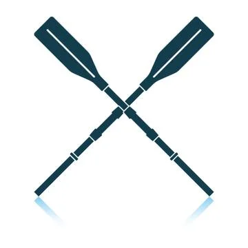 Icon of  boat oars Stock Illustration