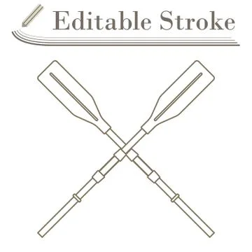 Icon Of Boat Oars Stock Illustration