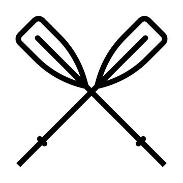 Icon Of Boat Oars Stock Illustration