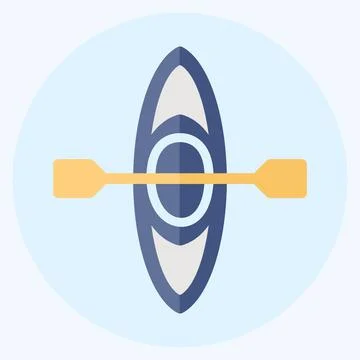 Icon Boating - Flat Style - Simple illustration,Editable stroke Stock Illustration