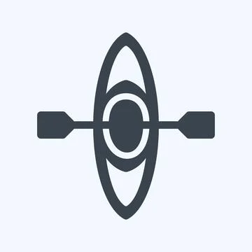 Icon Boating - Glyph Style - Simple illustration,Editable stroke Stock Illustration