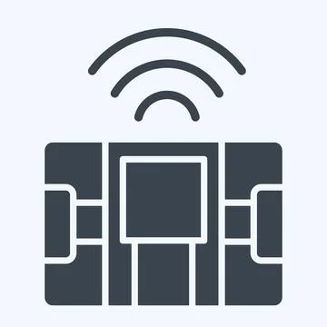 Icon Body Composition Scale. related to Smart Home symbol. glyph style. sim.. Ilustração Stock