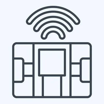 Icon Body Composition Scale. related to Smart Home symbol. line style. simp.. Ilustração Stock