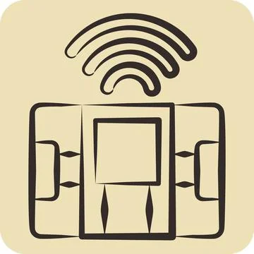 Icon Body Composition Scale. related to Smart Home symbol. hand drawn style.. Ilustração Stock