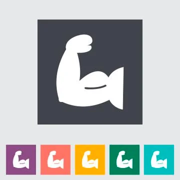 Icon of bodybuilding. Stock Illustration