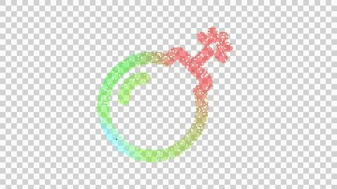Icon bomb is made up of LED square shapes. There are bright diodes and there are Illustrazione stock