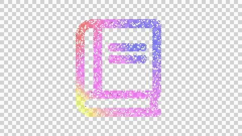 Icon book is made up of LED square shapes. There are bright diodes and there are Stock Illustration