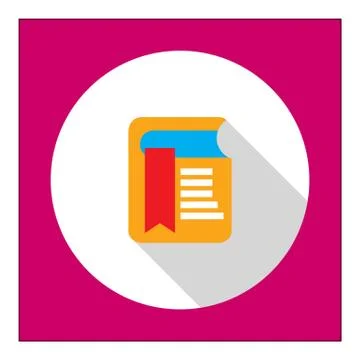 Icon of book with red bookmark Stock-Illustration