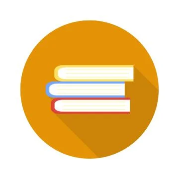 Icon book with a shadow. Flat sign Stock Illustration