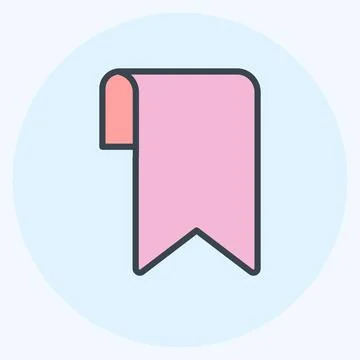Icon Bookmark. suitable for Web Interface symbol. color mate style. simple de Stock Illustration