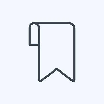 Icon Bookmark. suitable for Web Interface symbol. line style. simple design e Stock Illustration