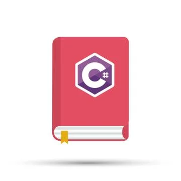 Icon of books about programming. A book on the C programming language. Illustrazione stock