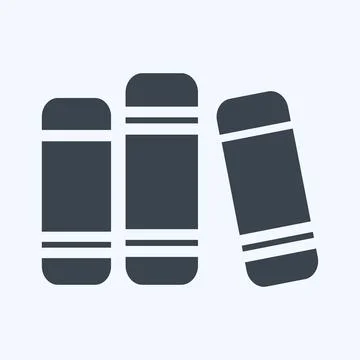 Icon Books. suitable for Mobile Apps symbol. glyph style. simple design edita Stock Illustration