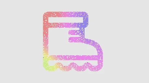 Icon boot is made up of LED square shapes that shimmer and flicker. There are Stock Footage 296626696