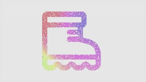 Icon boot is made up of LED square shapes that shimmer and flicker. There are Stock Footage 296628591