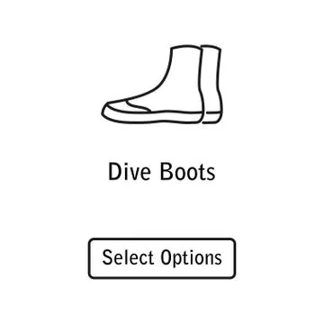 Icon boots for scuba diving Stock Illustration