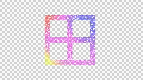 Icon border is made up of LED square shapes. There are bright diodes and there Illustrazione stock