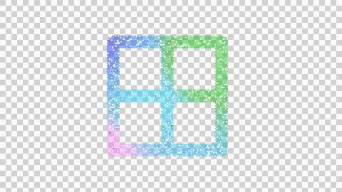 Icon border is made up of LED square shapes. There are bright diodes and there Stock Illustration