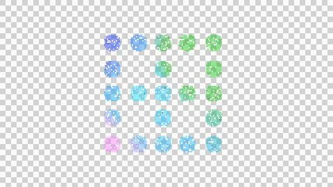 Icon border none is made up of LED square shapes. There are bright diodes and Illustrazione stock