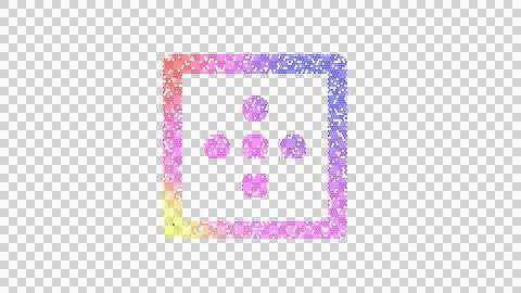Icon border outer is made up of LED square shapes. There are bright diodes and Illustrazione stock