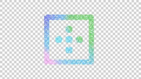 Icon border outer is made up of LED square shapes. There are bright diodes and Illustrazione stock