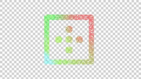 Icon border outer is made up of LED square shapes. There are bright diodes and Illustrazione stock