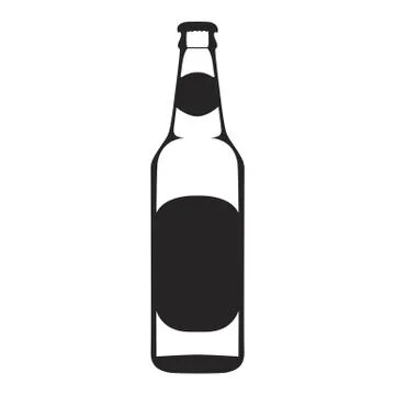 Icon bottle of beer Stock Illustration