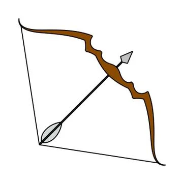 Icon Of Bow And Arrow 스톡 일러스트
